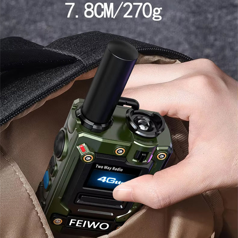 FeiWo K300 Global Walkie-Talkie:Long Range for Family, Construction, Logistics, Transportation, Hotels, Shopping Malls, Outdoors and Emergency Rescue Encrypted Two Way Radios