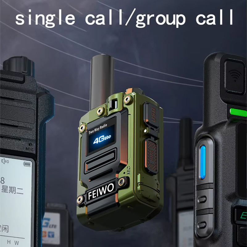 FeiWo K300 Global Walkie-Talkie:Long Range for Family, Construction, Logistics, Transportation, Hotels, Shopping Malls, Outdoors and Emergency Rescue Encrypted Two Way Radios