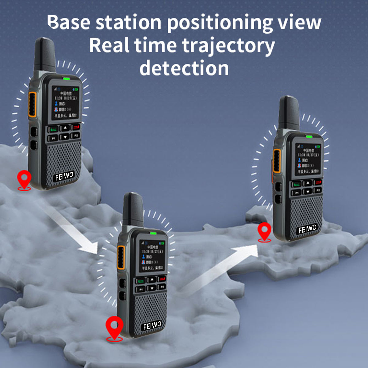 FeiWo DG6700 Global Walkie-Talkie:Long Range for Family, Construction, Logistics, Transportation, Hotels, Shopping Malls, Outdoors and Emergency Rescue Encrypted Two Way Radios