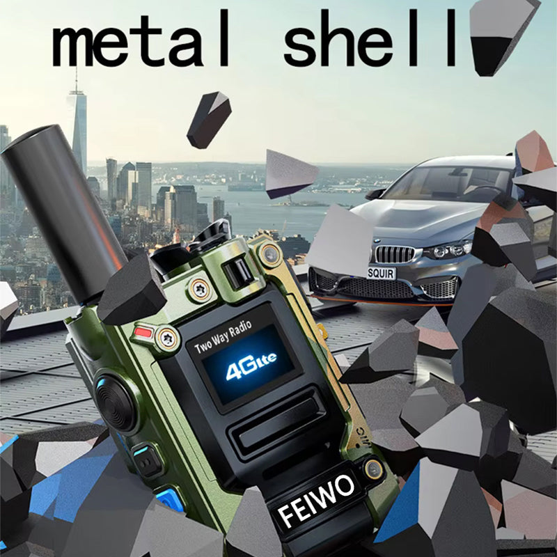 FeiWo K300 Global Walkie-Talkie:Long Range for Family, Construction, Logistics, Transportation, Hotels, Shopping Malls, Outdoors and Emergency Rescue Encrypted Two Way Radios